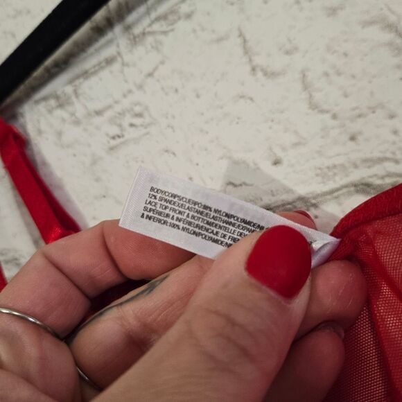 b.temptd red teddy nightgown - Picture 10 of 14